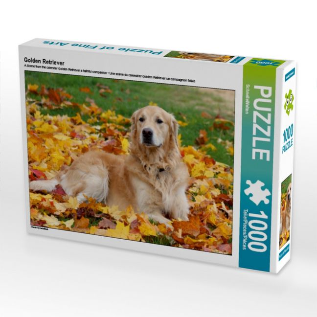 Produktbild: CALVENDO Puzzle Golden Retriever | 1000 Teile Lege-Gr&ouml;&szlig;e 64x48cm Foto-Puzzle f&uuml;r gl&uuml;ckliche Stunden