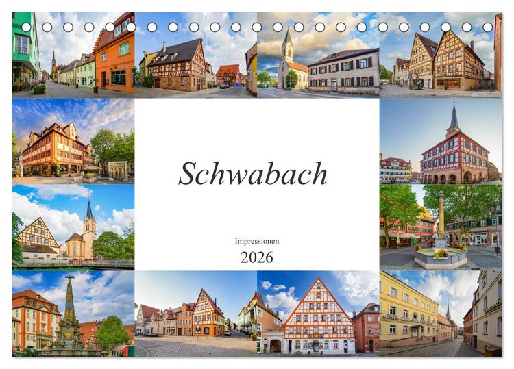 Produktbild: Schwabach Impressionen (Tischkalender 2026 DIN A5 quer), CALVENDO Monatskalender