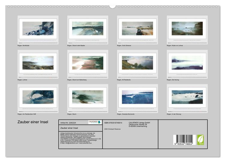Produktbild: Zauber einer Insel (hochwertiger Premium Wandkalender 2026 DIN A2 quer), Kunstdruck in Hochglanz