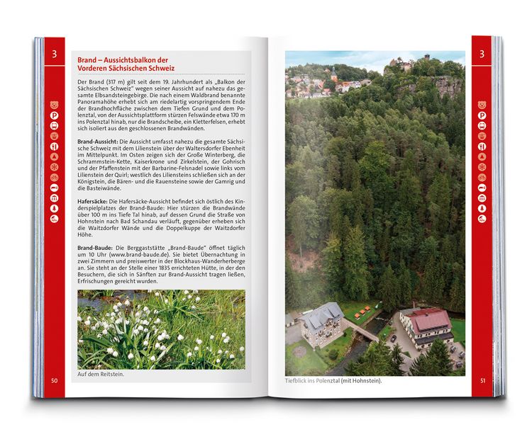 Produktbild: KOMPASS Wanderf&uuml;hrer Malerweg - Auf den Spuren der Romantiker durch die S&auml;chsische Schweiz, 18 Touren mit Extra-Tourenkarte