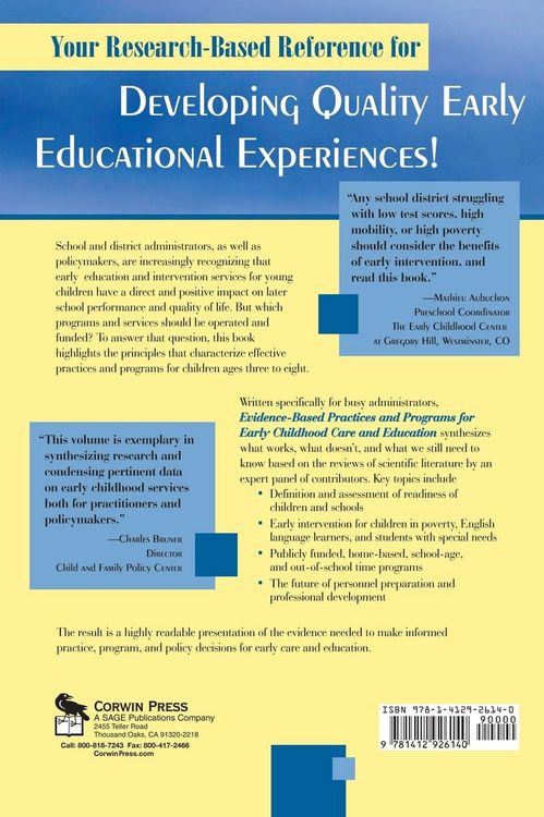 Produktbild: Evidence-Based Practices and Programs for Early Childhood Care and Education