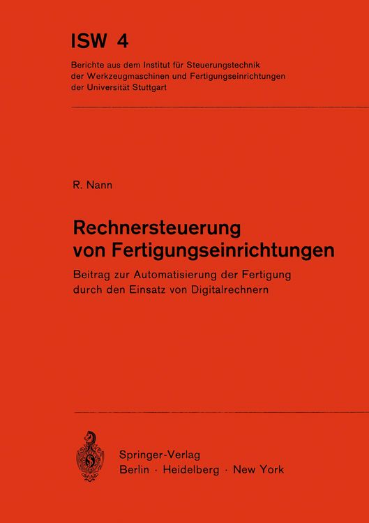 Produktbild: Rechnersteuerung von Fertigungseinrichtungen