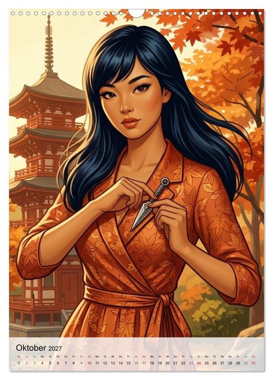 Produktbild: Ninja-Girls (Wandkalender 2027 DIN A3 hoch), CALVENDO Monatskalender