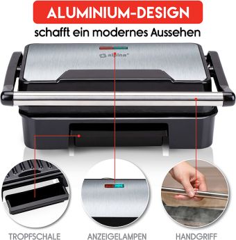 Produktbild: ALPINA Panini-Maker, 230V, 750W