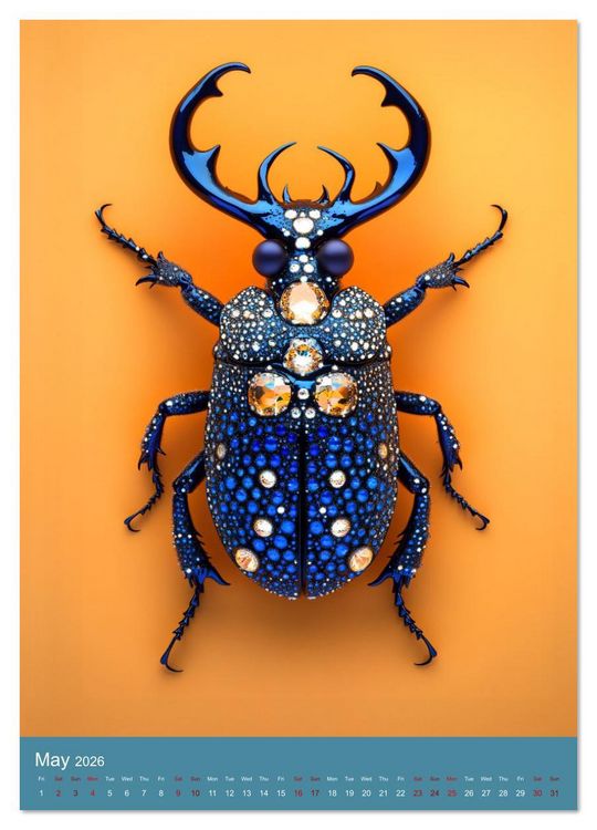 Produktbild: Sparkeling Creepy Crawlies (Wall Calendar 2026 DIN A2 portrait), CALVENDO 12 Month Wall Calendar