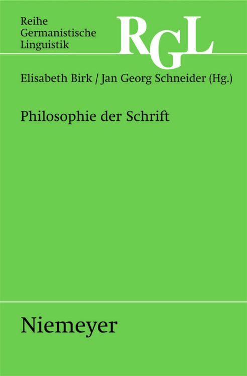 Produktbild: Philosophie der Schrift
