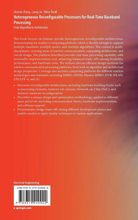 Produktbild: Heterogeneous Reconfigurable Processors for Real-Time Baseband Processing