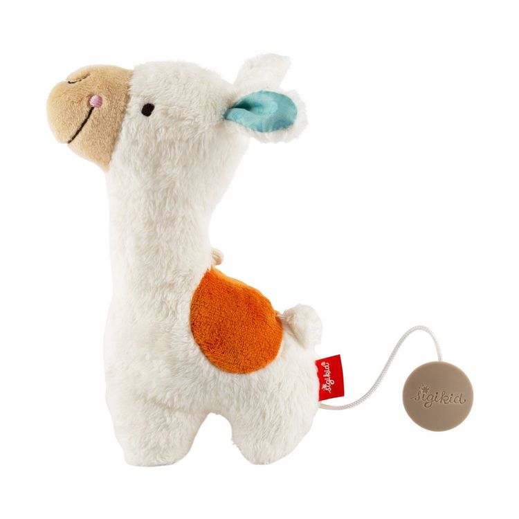 Produktbild: Sigikid 43451 - Mini Spieluhr Lama (Melodie mit vier Wiegenliedern), 16 cm