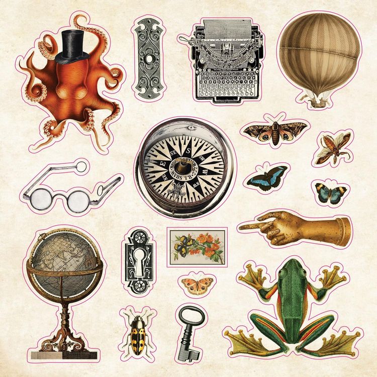 Produktbild: The Sticker Book of Curiosities (Over 750 Stickers)