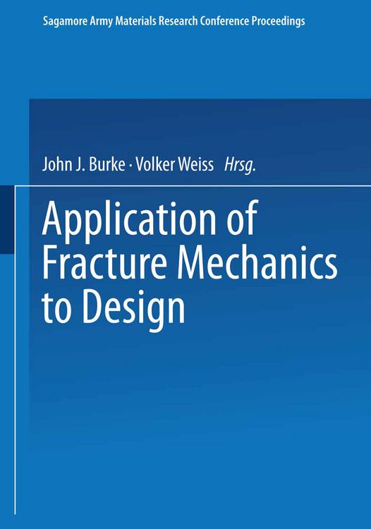 Produktbild: Application of Fracture Mechanics to Design