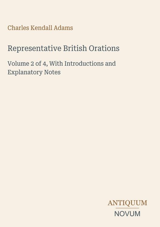 Produktbild: Representative British Orations