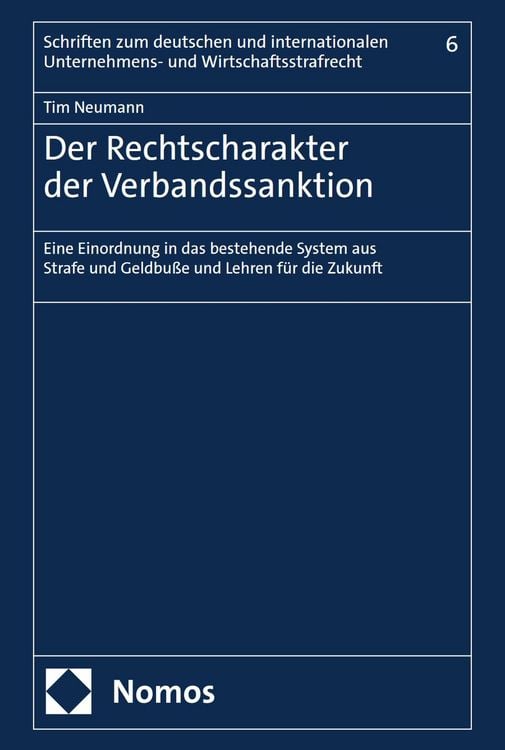 Produktbild: Der Rechtscharakter der Verbandssanktion