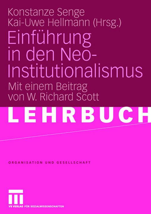 Produktbild: Einf&uuml;hrung in den Neo-Institutionalismus