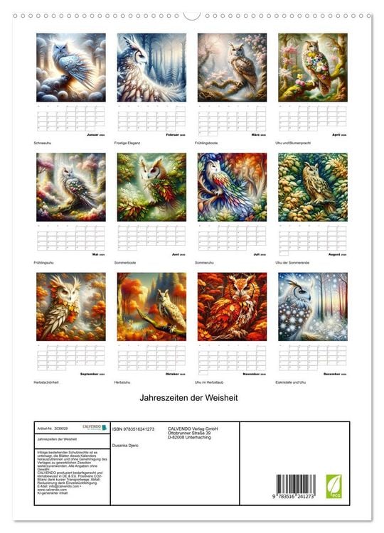 Produktbild: Jahreszeiten der Weisheit (hochwertiger Premium Wandkalender 2026 DIN A2 hoch), Kunstdruck in Hochglanz