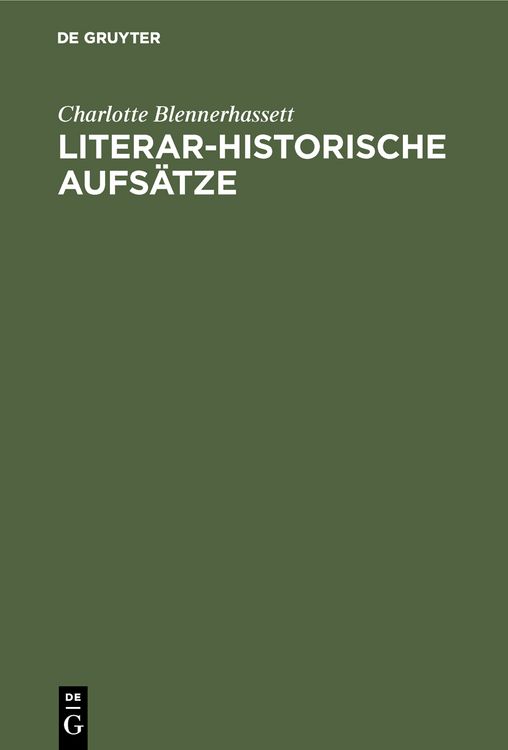 Produktbild: Literar-Historische Aufs&auml;tze