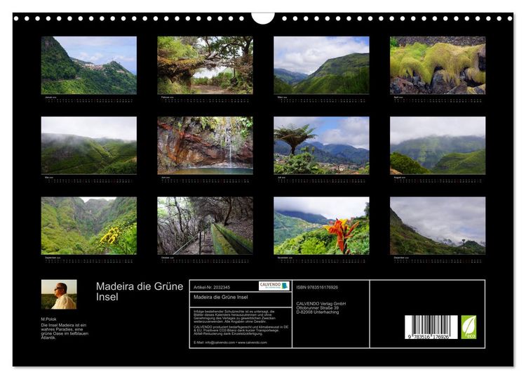 Produktbild: Madeira die Gr&uuml;ne Insel (Wandkalender 2026 DIN A3 quer), CALVENDO Monatskalender