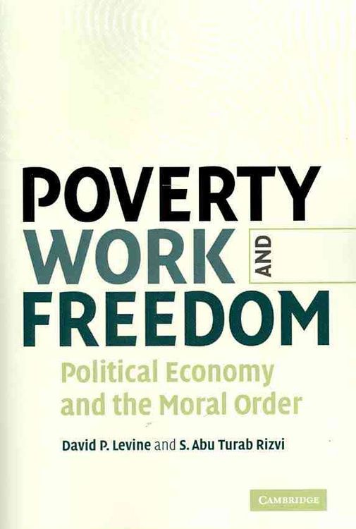 Produktbild: Poverty, Work, and Freedom