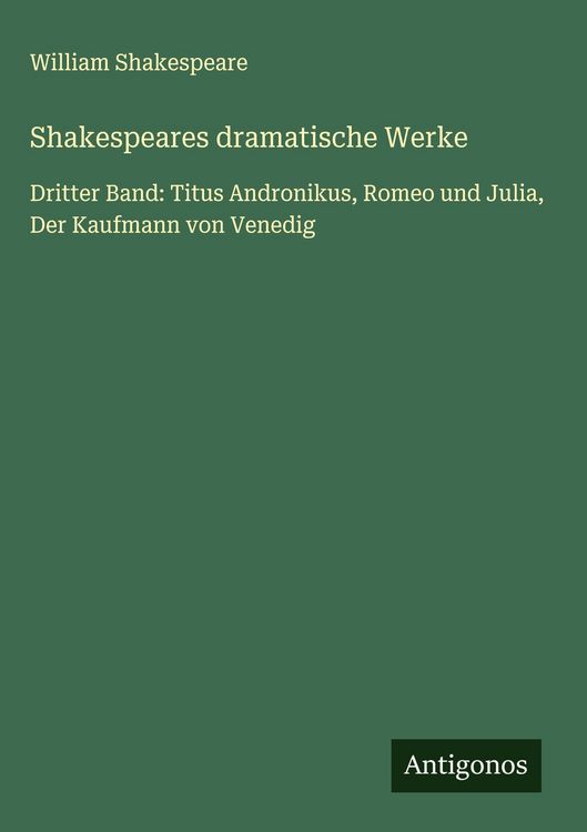 Produktbild: Shakespeares dramatische Werke