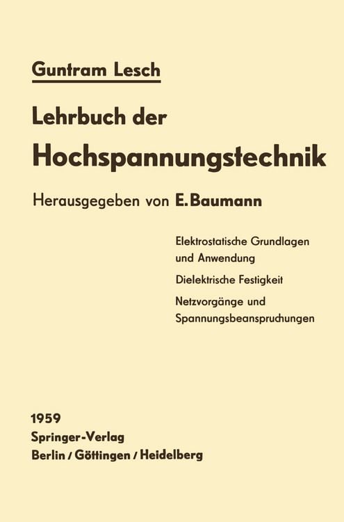 Produktbild: Lehrbuch der Hochspannungstechnik