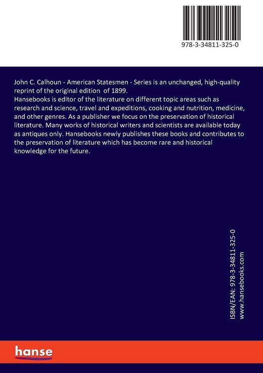 Produktbild: John C. Calhoun