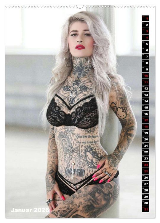 Produktbild: Beauty Tattoo 2026 (hochwertiger Premium Wandkalender 2026 DIN A2 hoch), Kunstdruck in Hochglanz