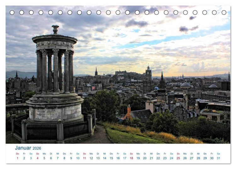 Produktbild: Schottlands S&uuml;den 2026. Impressionen zwischen Edinburgh, Loch Ness und Isle of Skye (Tischkalender 2026 DIN A5 quer), CALVENDO Monatskalender