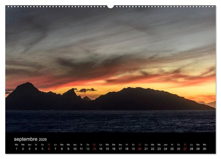 Produktbild: Polyn&eacute;sie fran&ccedil;aise - Magie des &icirc;les (Calendrier mural 2026 DIN A2 vertical) calendrier de bureau