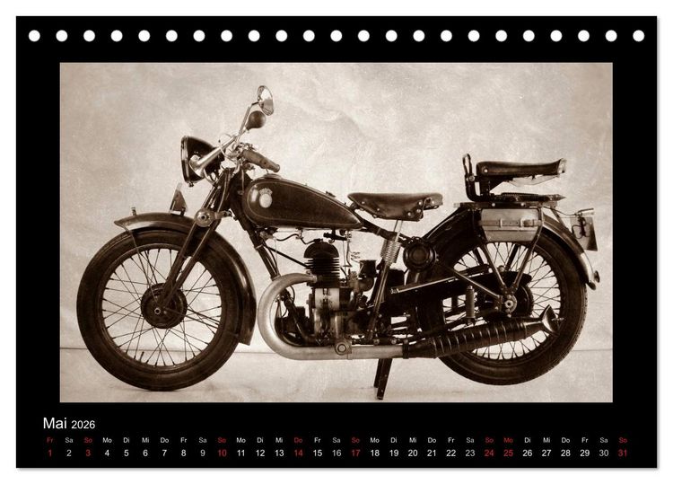 Produktbild: Motorrad Oldtimer aus &Ouml;sterreich (Tischkalender 2026 DIN A5 quer), CALVENDO Monatskalender