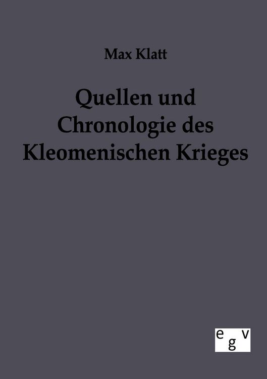 Produktbild: Quellen und Chronologie des Kleomenischen Krieges