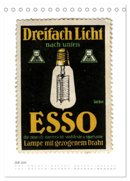 Produktbild: Werbemarken des fr&uuml;hen 20. Jahrhunderts (Tischkalender 2026 DIN A5 hoch), CALVENDO Monatskalender