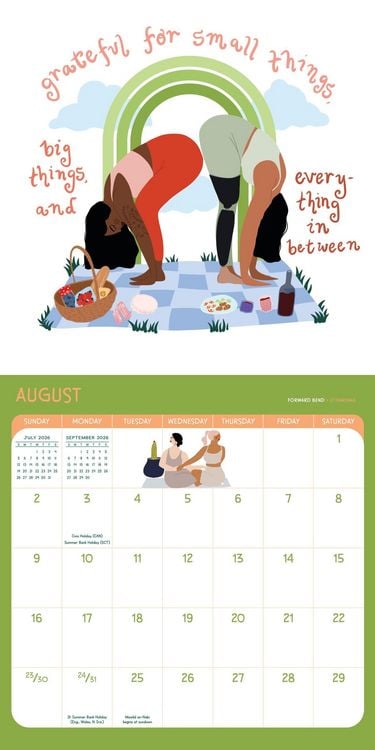 Produktbild: Yoga Is My Happy Place Wall Calendar 2026