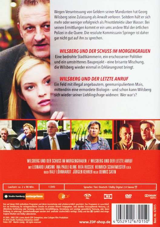 Produktbild: Wilsberg 2 - Wilsberg und der Schuss im Morgengrauen/Wilsberg und der letzte Anruf