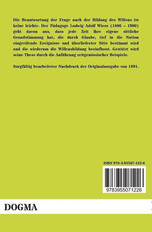 Produktbild: Die Bildung des Willens