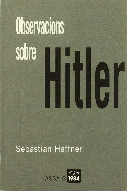 Produktbild: Observacions sobre Hitler