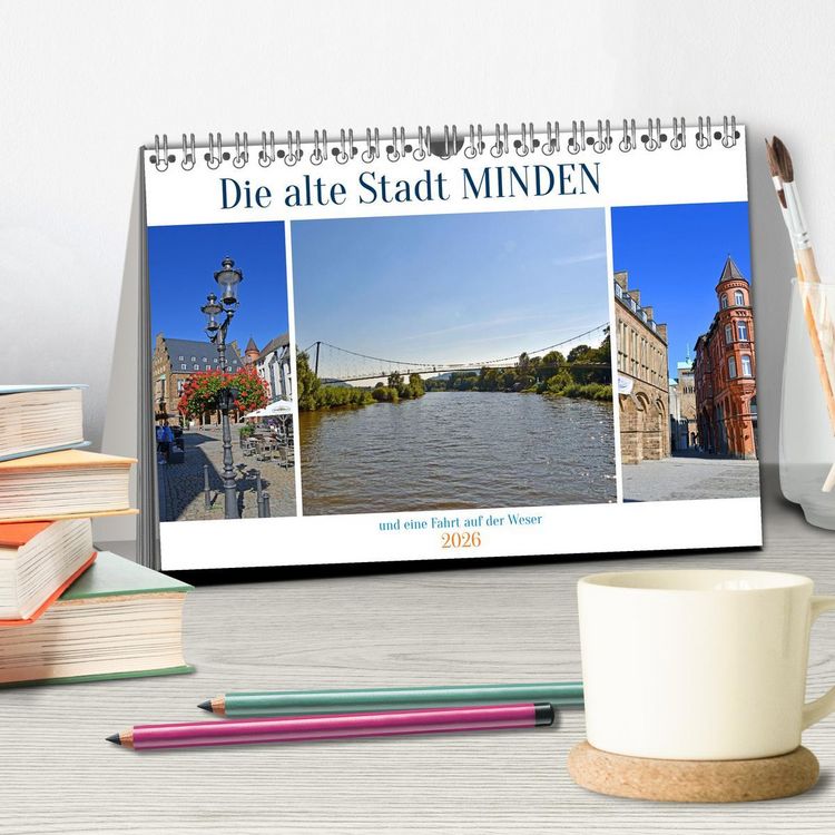 Produktbild: Die alte Stadt MINDEN (Tischkalender 2026 DIN A5 quer), CALVENDO Monatskalender