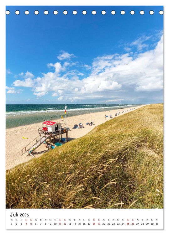 Produktbild: Bezauberndes Sylt (Tischkalender 2026 DIN A5 hoch), CALVENDO Monatskalender