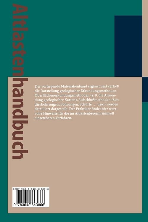 Produktbild: Altlastenhandbuch des Landes Niedersachsen. Materialienband