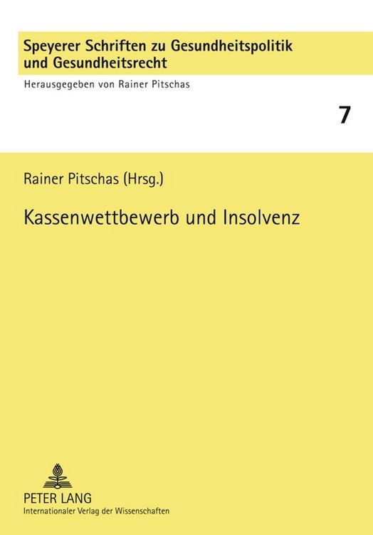 Produktbild: Kassenwettbewerb und Insolvenz