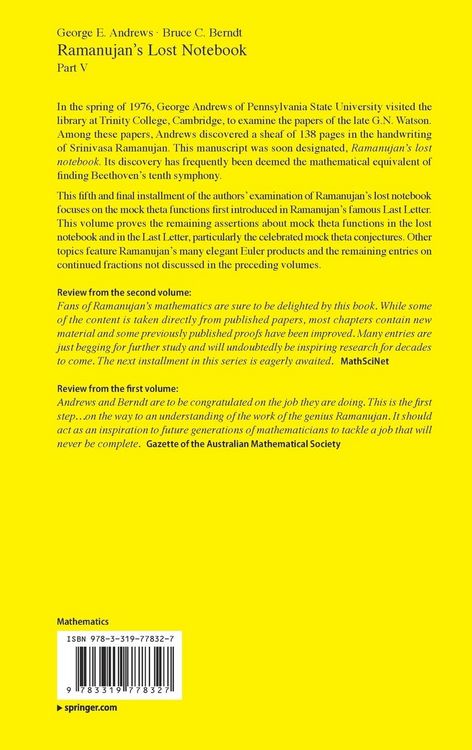 Produktbild: Ramanujan's Lost Notebook