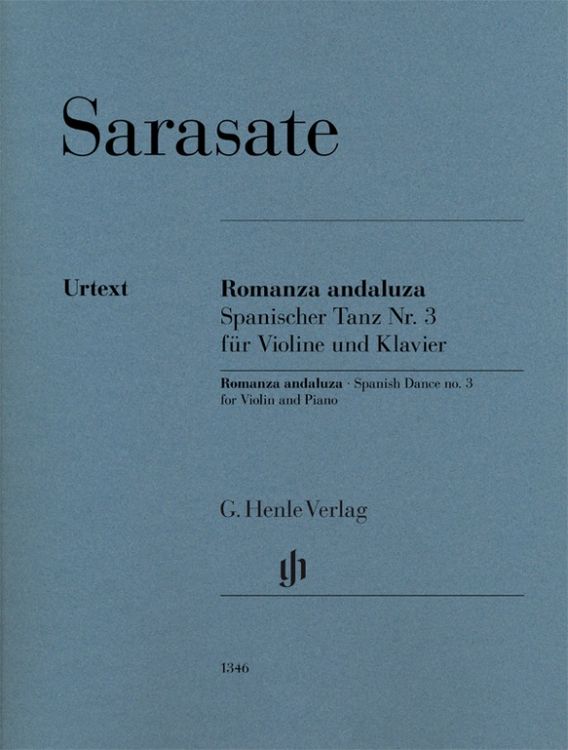 Produktbild: Pablo de Sarasate - Romanza andaluza (Spanischer Tanz Nr. 3) op. 22 Nr. 1 f&uuml;r Violine und Klavier