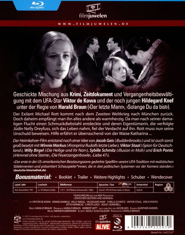 Produktbild: Zwischen gestern und morgen (Filmjuwelen)