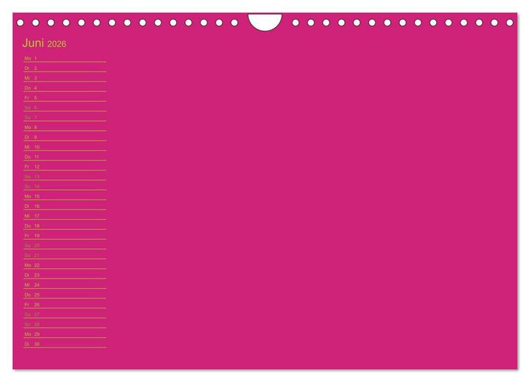 Produktbild: Bastel-Geburtstagskalender pink / Geburtstagskalender (Wandkalender 2026 DIN A4 quer), CALVENDO Monatskalender