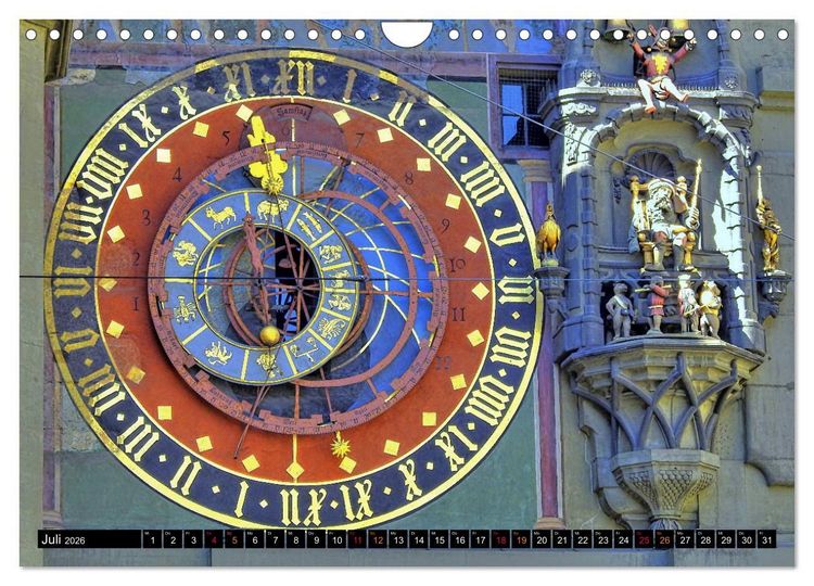 Produktbild: BERN - Vom B&auml;rengraben bis Zytglogge (Wandkalender 2026 DIN A4 quer), CALVENDO Monatskalender