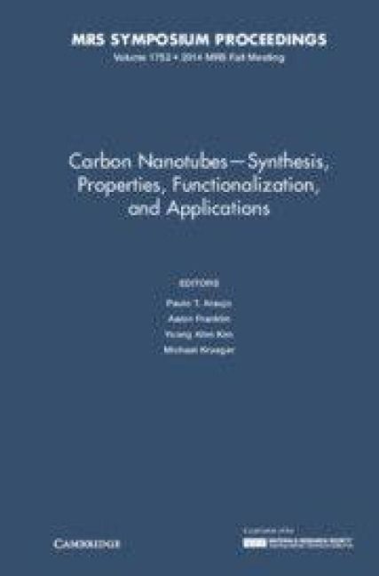 Produktbild: Carbon Nanotubes-Synthesis, Properties, Functionalization, and Applications