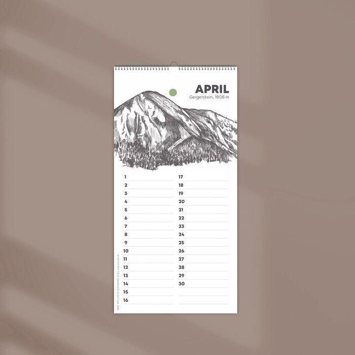 Produktbild: Kleiner Geburtstagskalender "Chiemgauer Alpen", ohne Jahreszahl