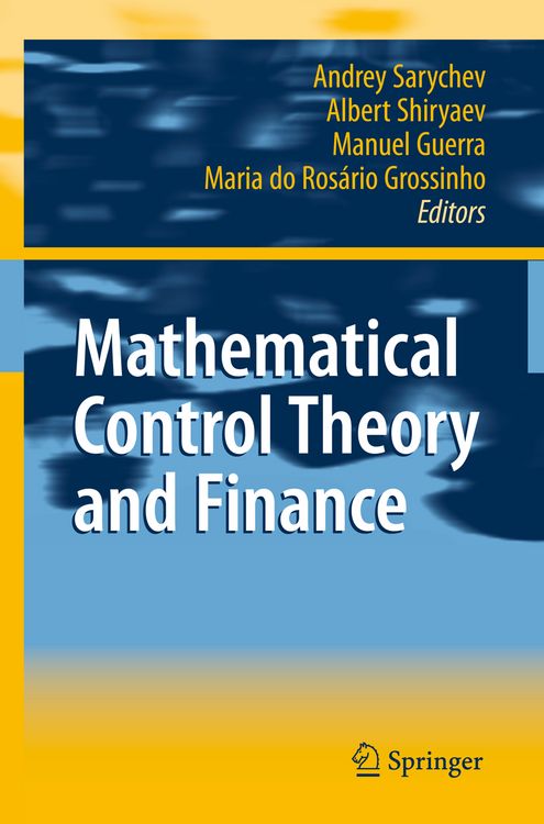 Produktbild: Mathematical Control Theory and Finance