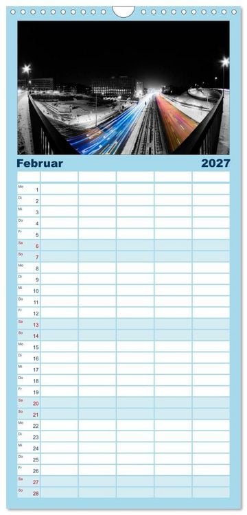 Produktbild: Familienplaner 2027 - STUTTGART 2027 auf den zweiten Blick mit 5 Spalten (Wandkalender, 21 x 45 cm) CALVENDO