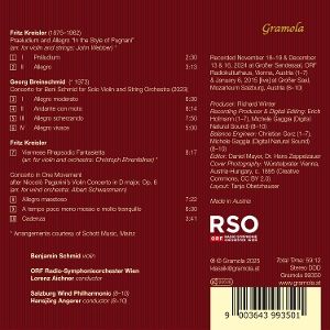 Produktbild: Kreisler/Breinschmid: Violinkonzerte