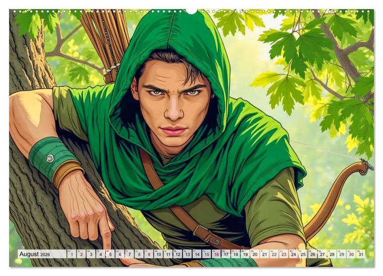 Produktbild: Vergessene Abenteuer - Szenen gro&szlig;er B&uuml;cher (hochwertiger Premium Wandkalender 2026 DIN A2 quer), Kunstdruck in Hochglanz
