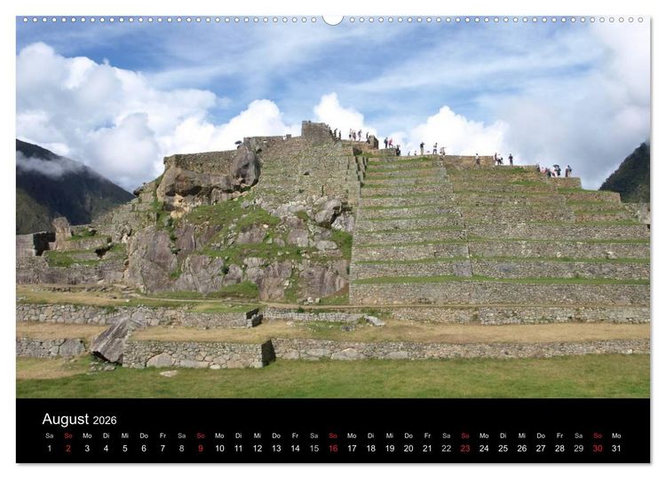Produktbild: Machu Picchu - Die Stadt in den Wolken (hochwertiger Premium Wandkalender 2026 DIN A2 quer), Kunstdruck in Hochglanz